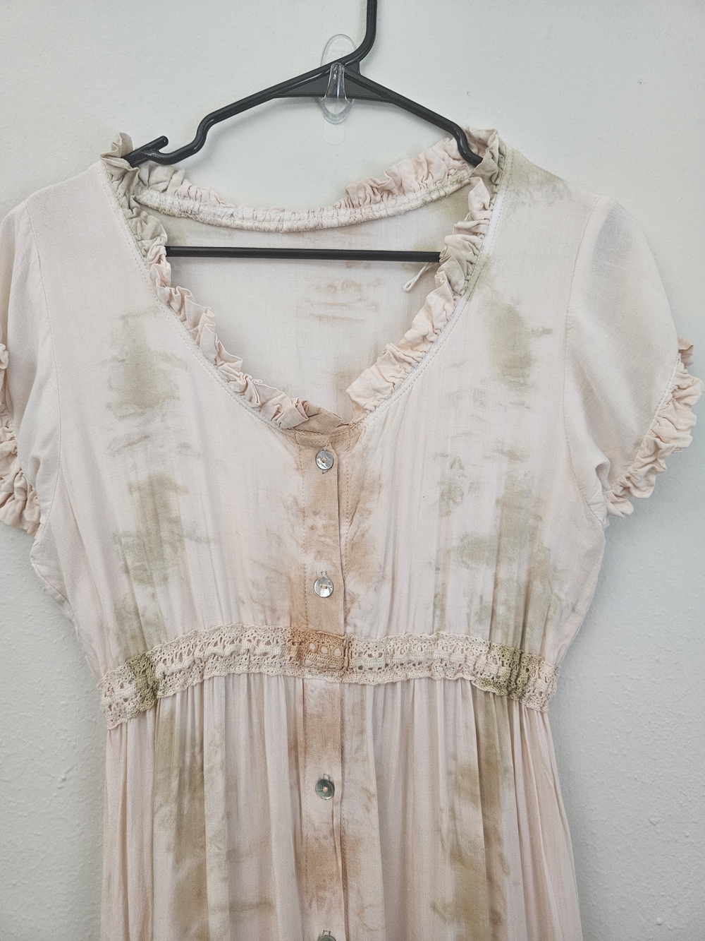 Jen's Pirate Booty Boho Tie-Dye Maxi Dress in Peach & Cream - Picture 5 of 12